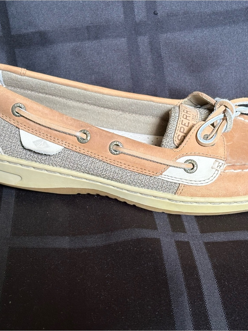 Sperry Women's 7.5M Top-Sider Angelfish Boat Shoes Casual Tan Slip-On